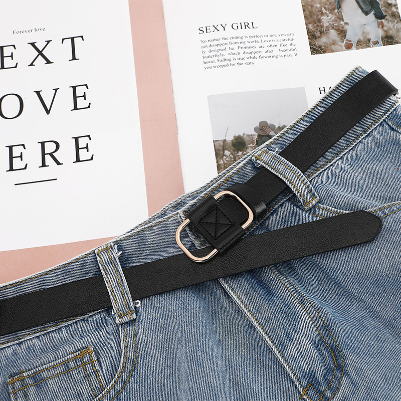 new women‘s non-porous free adjustment all-match soft leather belt simple ins style student decorative chic belt
