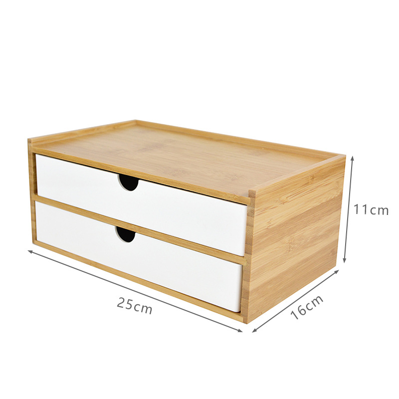 Multi-Layer Storage Tool Bamboo Board Storage Box Hotel Guest Room Bathroom Tooth Set Box Storage Box Logo