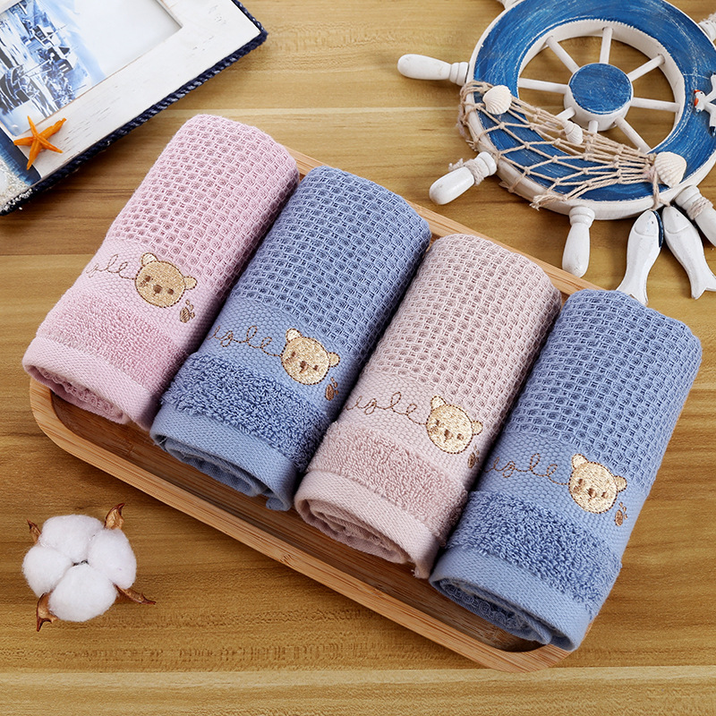 全棉儿童宝宝毛巾婴幼儿洗脸巾幼儿园面巾柔软吸水不掉毛小手帕