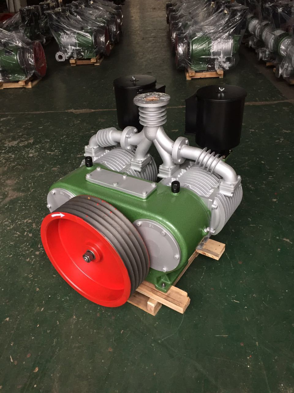 双缸摆式空压机散装水泥粉粒物料回转式压缩机