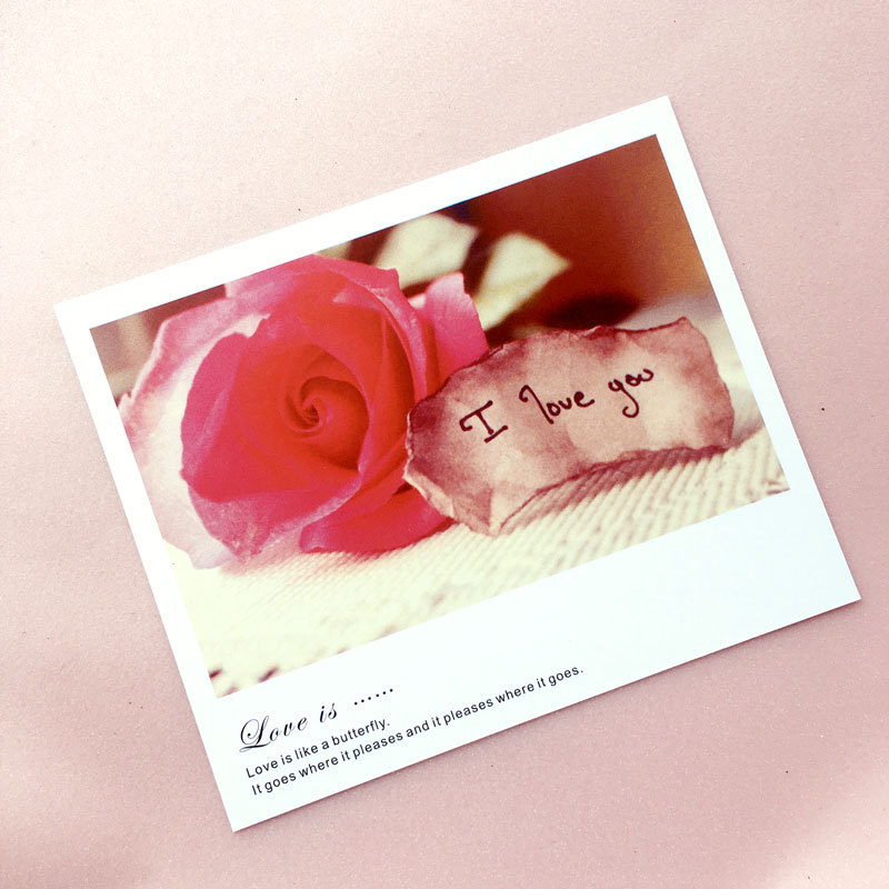 love贺卡祝福小卡片明信片网店好评卡婚礼七夕情人节礼物爱情卡