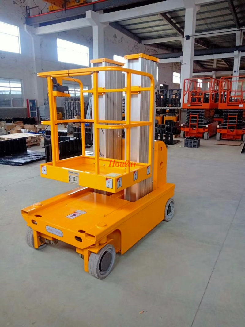 全自行铝合金升降机fawp7.5-2000全电动双桅升降平台