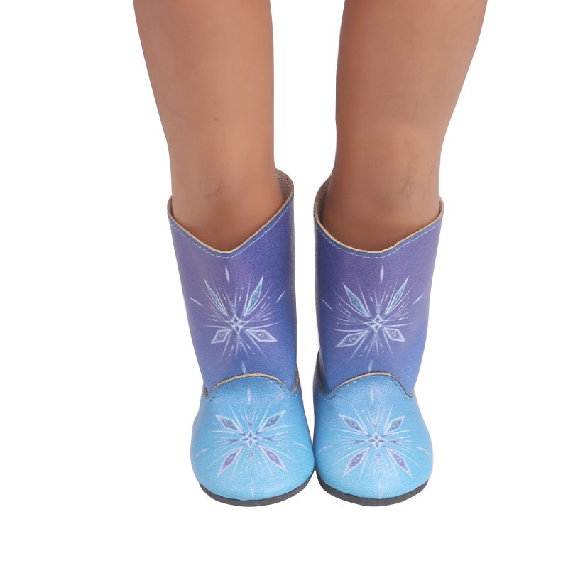 18寸美国女孩娃娃鞋子 冰雪奇缘2安娜公主新款靴子 新款热卖