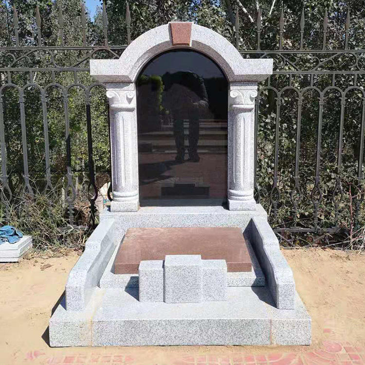 源头厂家 农村土葬碑 双人墓碑 花岗岩豪华家族碑
