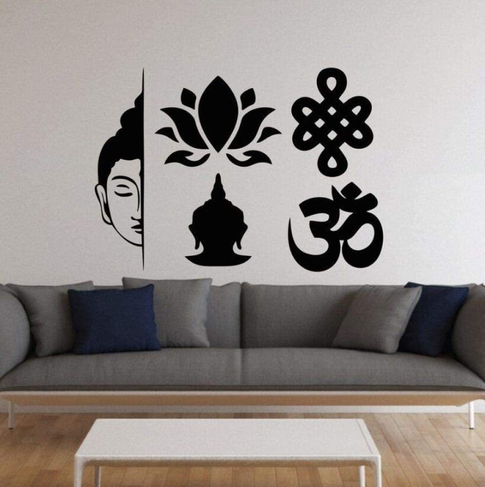 东南亚佛像佛首图案创意精雕墙贴艺术家居墙贴画
