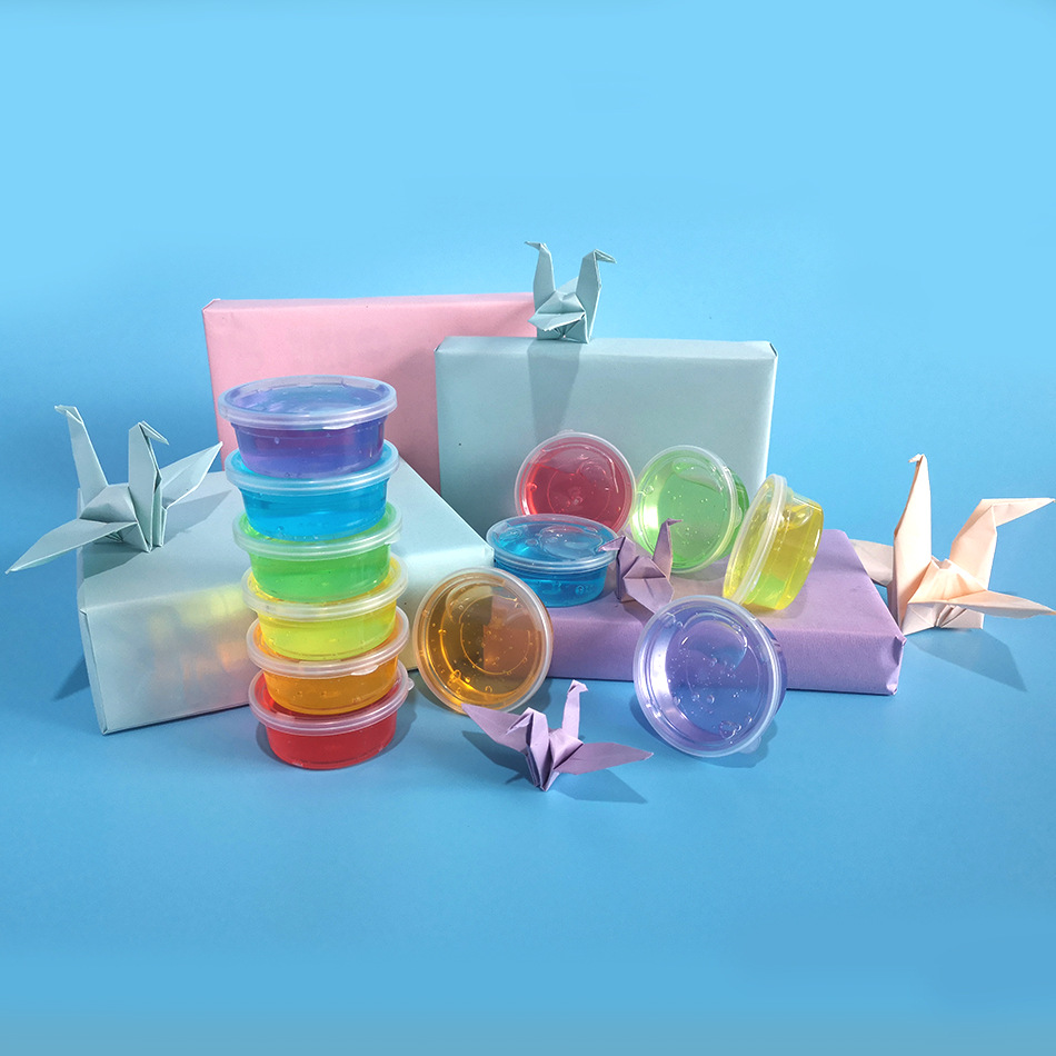 手提盒高透起泡胶 透明水晶泥 校园爆款起泡胶 成人解压玩具泥