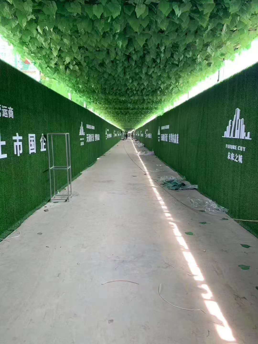 绿植墙背景墙塑料墙面房地产样板房看房通道仿真植物墙
