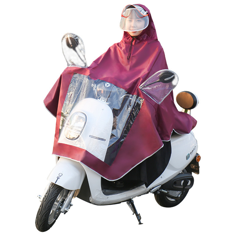 Electric Bike Raincoat Adult Thickened Electric Motorcycle Special Poncho Long Full Body Rainproof Raincoat Wholesale