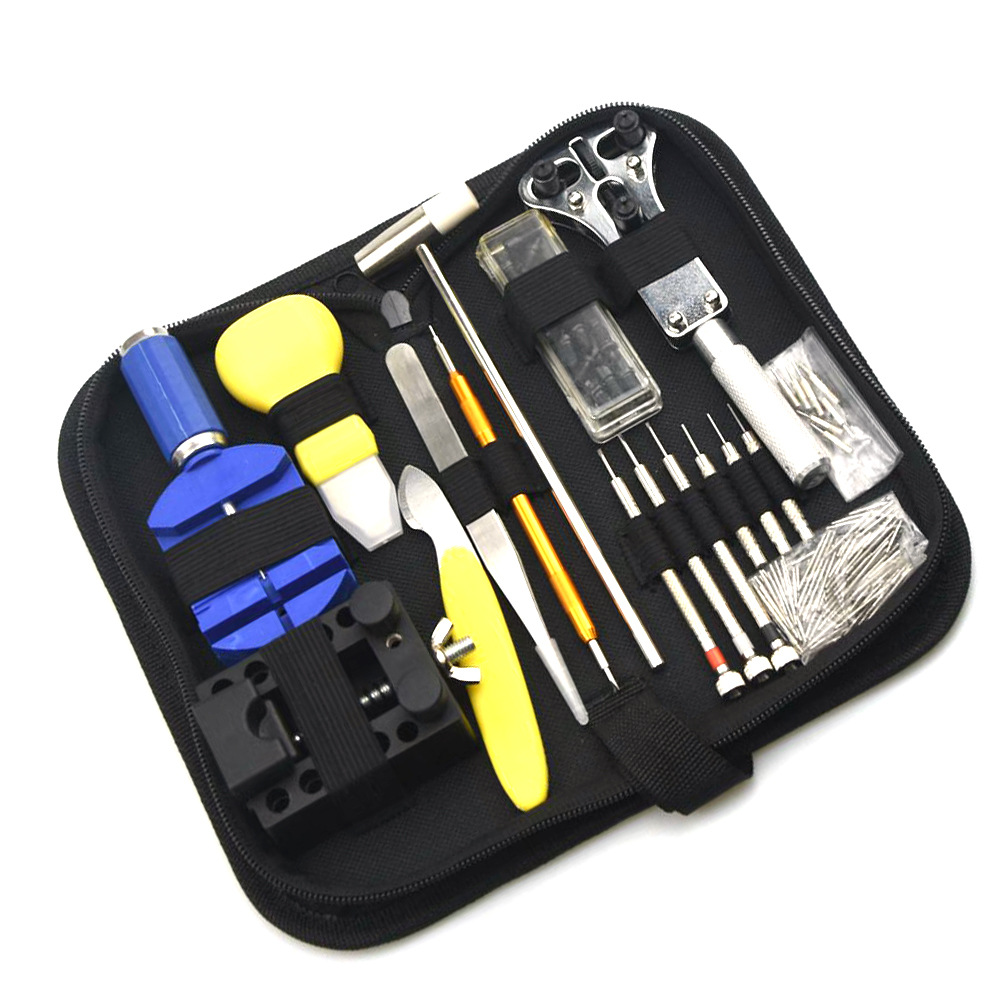 修表工具 147件 套装 手表维修组合工具包 拆表带 开底盖修表