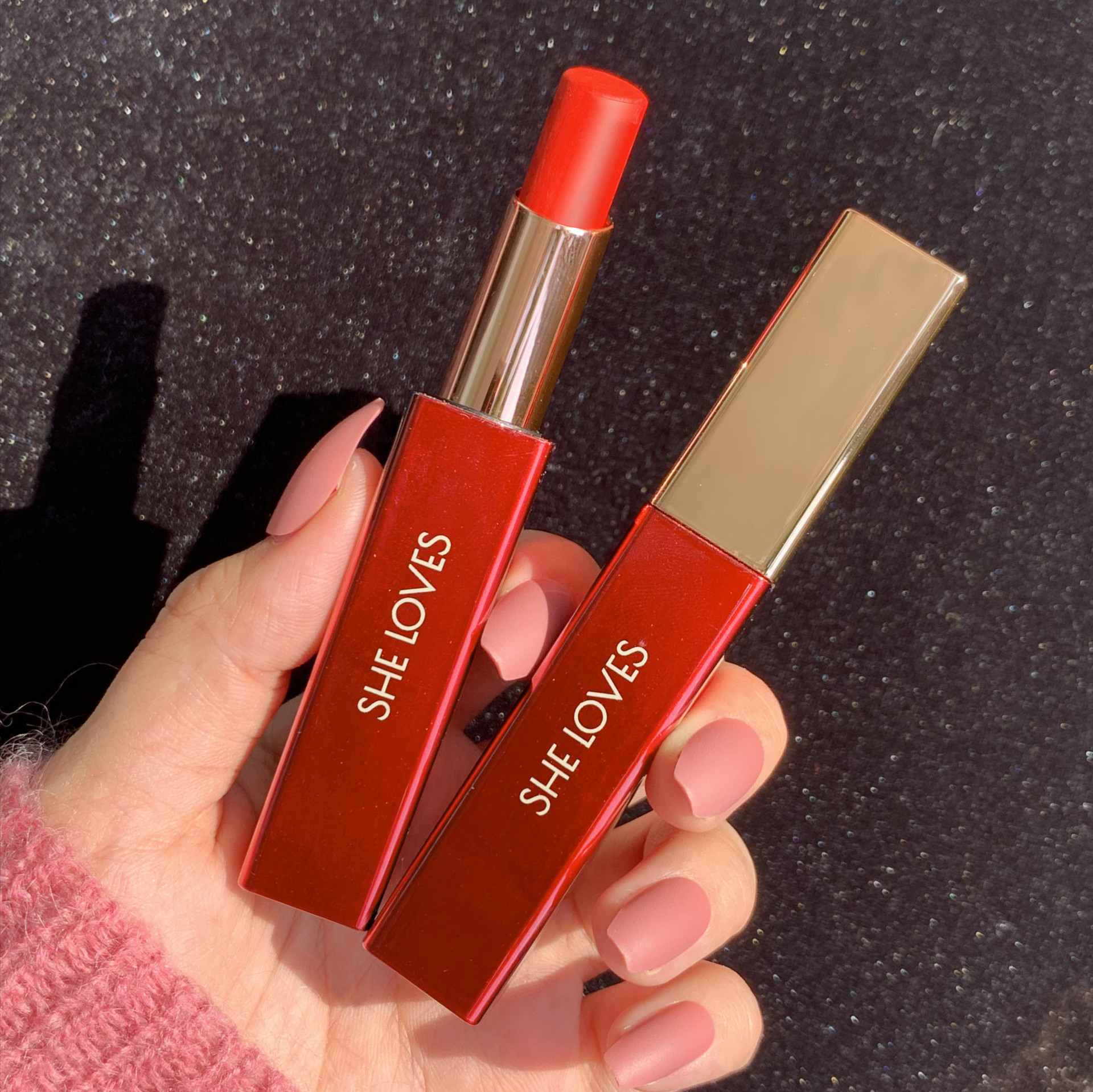 sheloves雾面哑光磁吸口红 网红防水易上色丝绒雾面女学