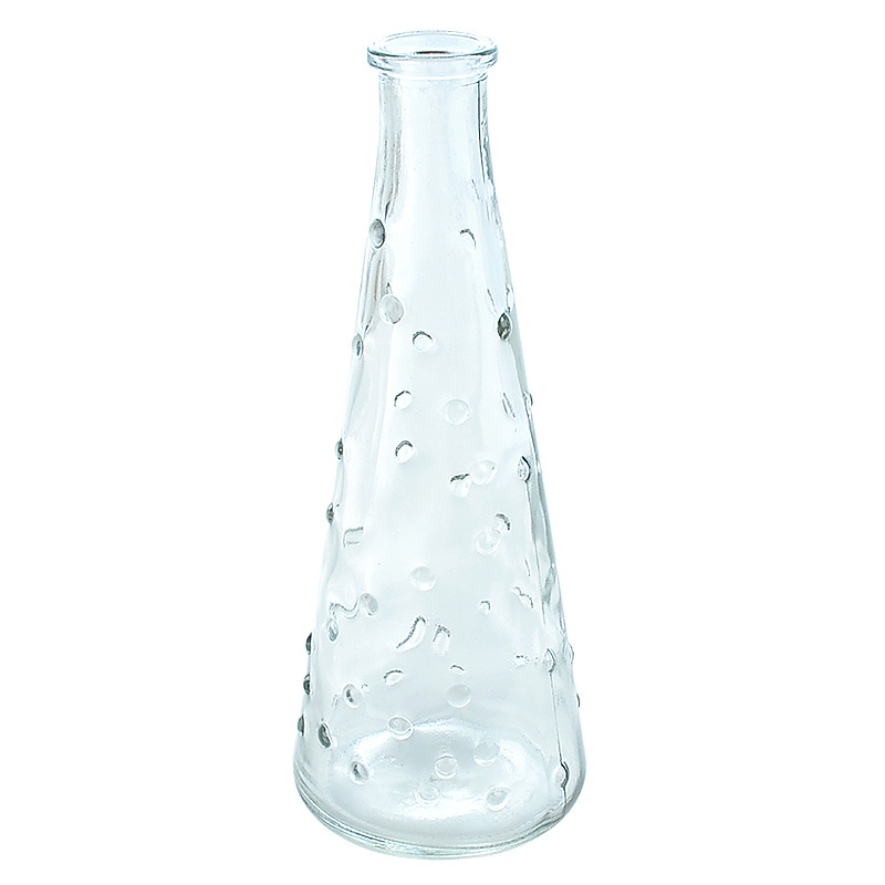 Vase Creative Simple Cone Hemp Small Hydroponic Vase Fresh Desktop Vase Raindrops Glass Flower Arrangement Vase