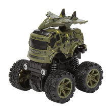 抖音同款儿童玩具惯性四驱特技越野军事车模型男孩玩具车地摊礼品