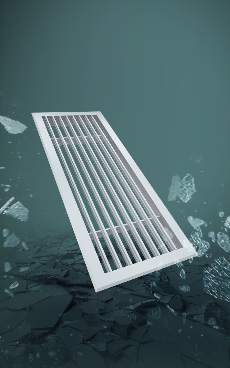 工厂定制abs零度线条出风口塑钢0度中央空调线条形出风口