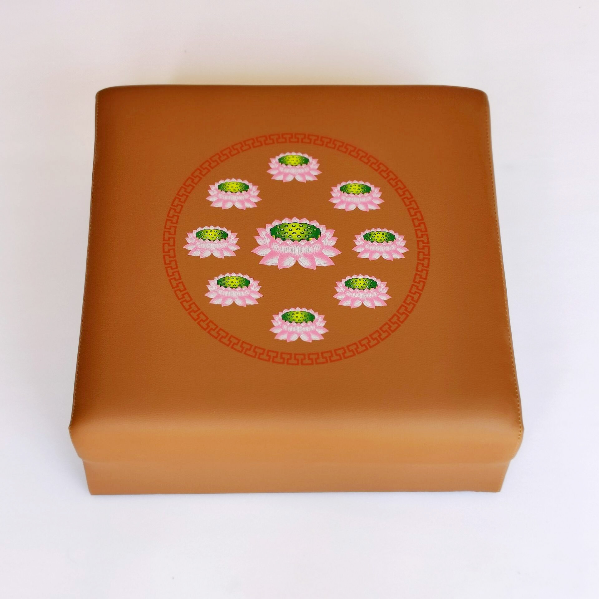 莲花拜凳拜佛垫佛教用品佛堂寺庙实木拜垫磕头跪垫打坐垫厂家直销