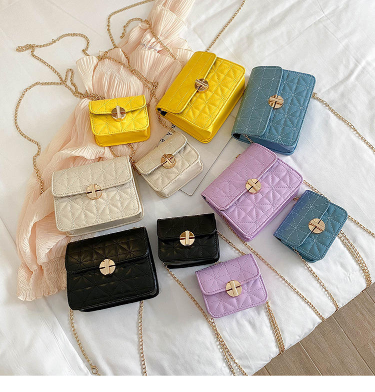 兰馨箱包加工厂072107网红糖果色链条单肩斜跨小包包女