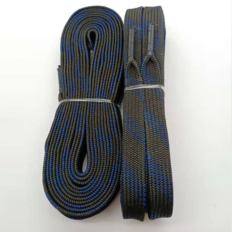 厂家专业生产彩色上蜡冰球鞋带模压款鞋带头冰球鞋带冰刀鞋带定制