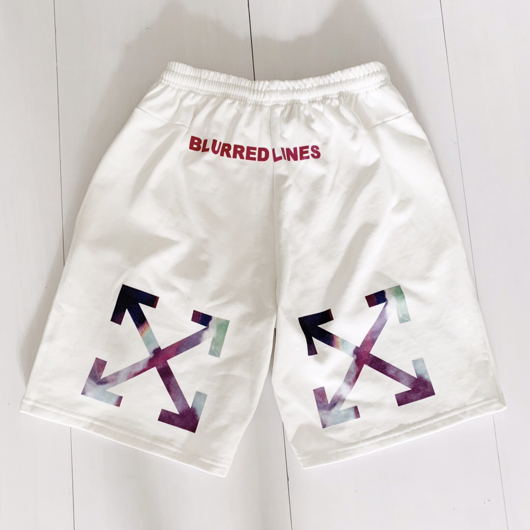 欧美潮牌ow印尼休闲短裤五分裤情侣款代发