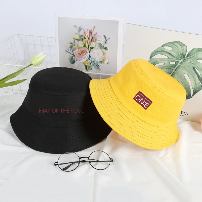 防弹少年团map of the soul on:e渔夫帽遮阳防晒太阳帽子沙滩