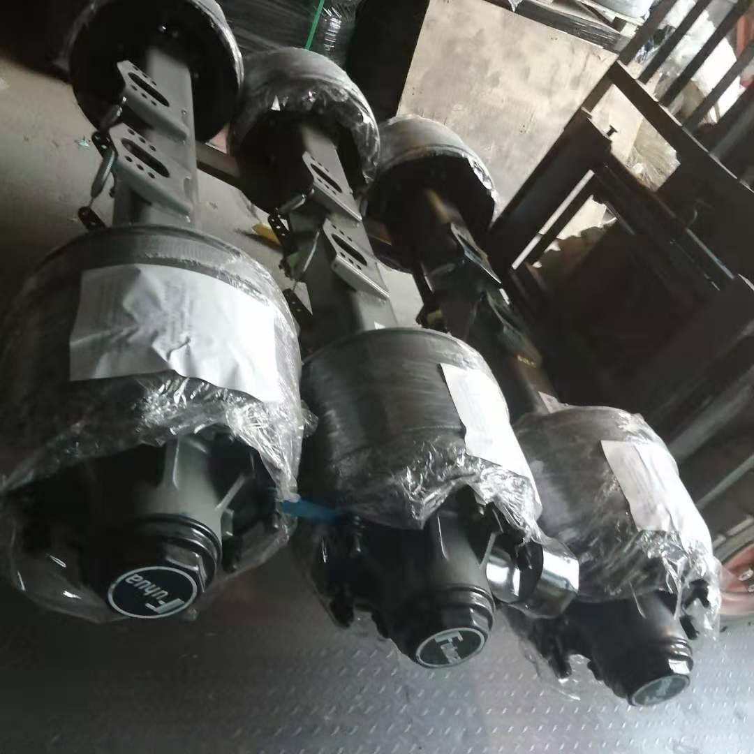 富华13t车轴总成 适用重汽重卡配件豪沃挂车 陕汽德龙 半挂车