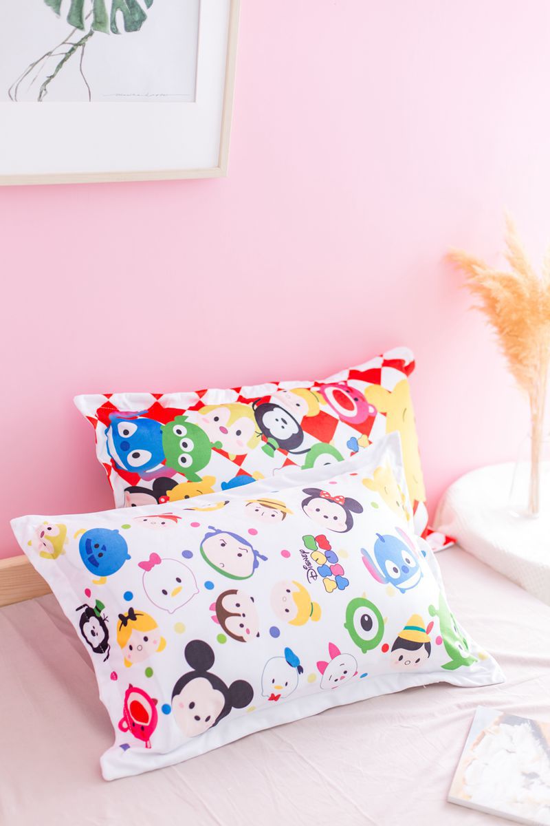 卡通儿童纯棉枕套单人加厚简约枕头套家用学生情侣可爱大号枕芯套