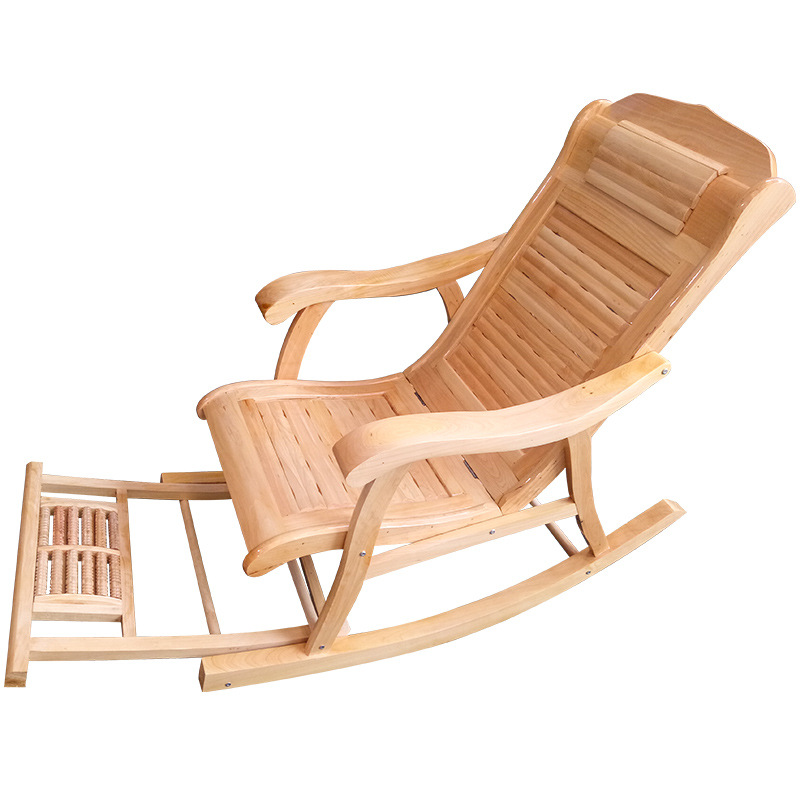 成都柏木逍遥椅简易家用阳台实木摇摇椅椅户外实木懒人躺椅木摇椅