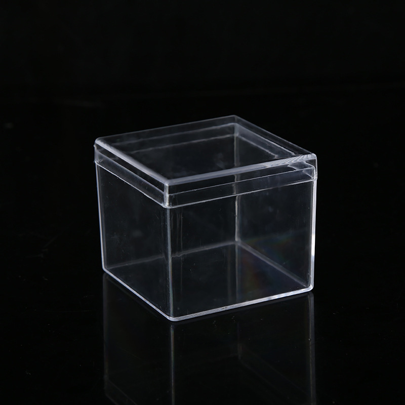 Square Transparent Plastic Candy Box Jewelry Pearl Ornament Storage Box Packing Box 0772