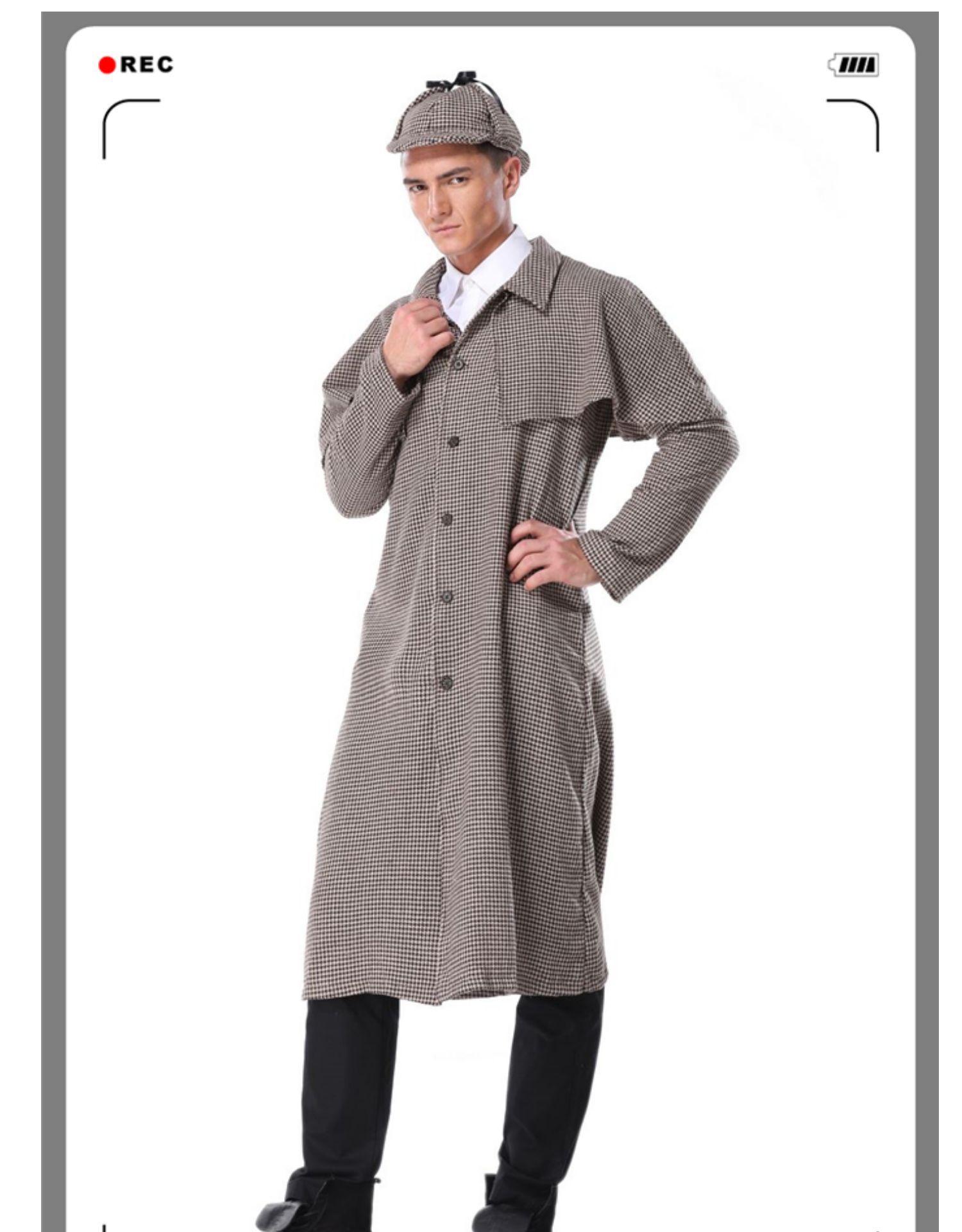 万圣节儿童服装电影人物神探夏洛克福尔摩斯123服装成人侦探衣服