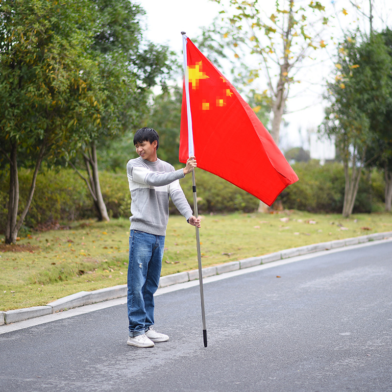 新款热卖不绣钢手摇旗户外杆运动会旗杆 手摇旗工厂批发