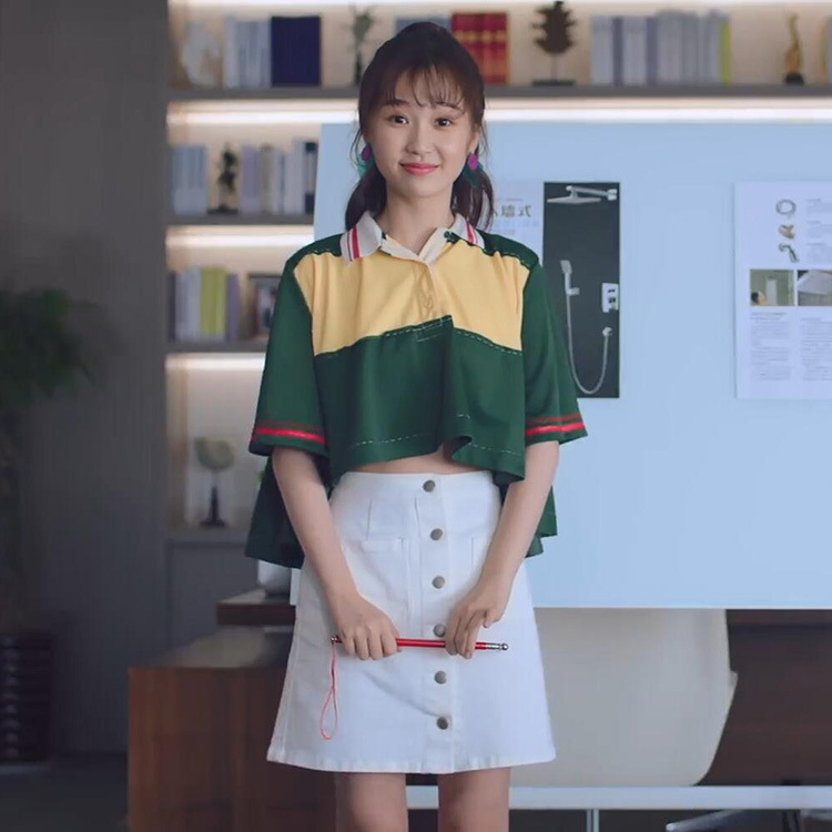 下一站是幸福虞书欣蔡敏敏同款衣服女2020夏装新款绿色t恤上衣潮