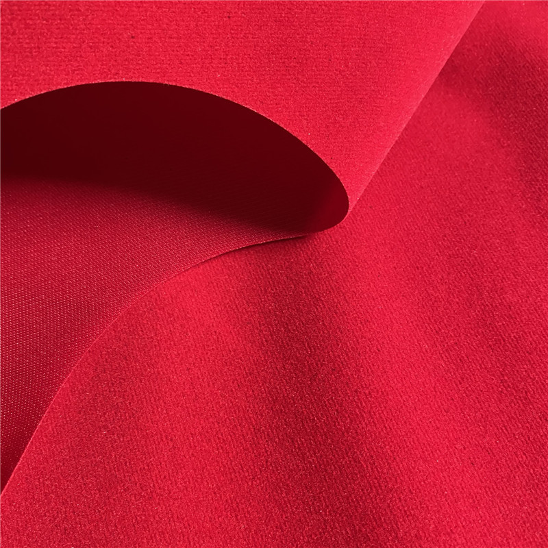 供应销售经编植绒布面料材质涤纶尼龙针织底植绒面料嘉兴桐乡工厂