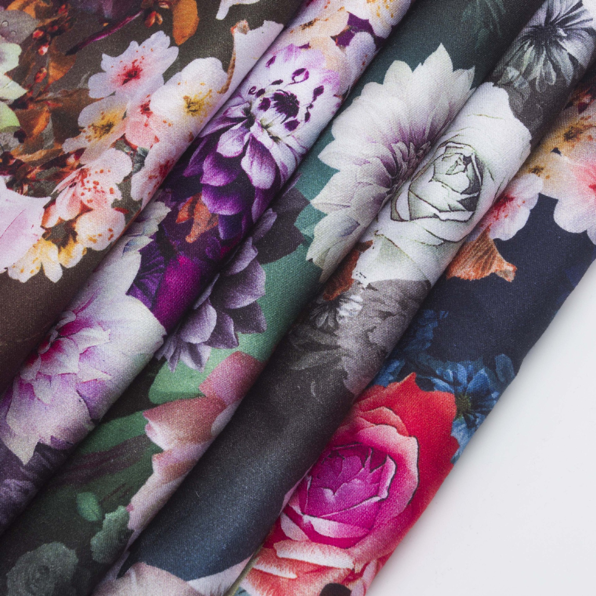 60s人棉数码贡缎 人造棉数码印花 斜纹棉绸100%人棉 高档服装面料