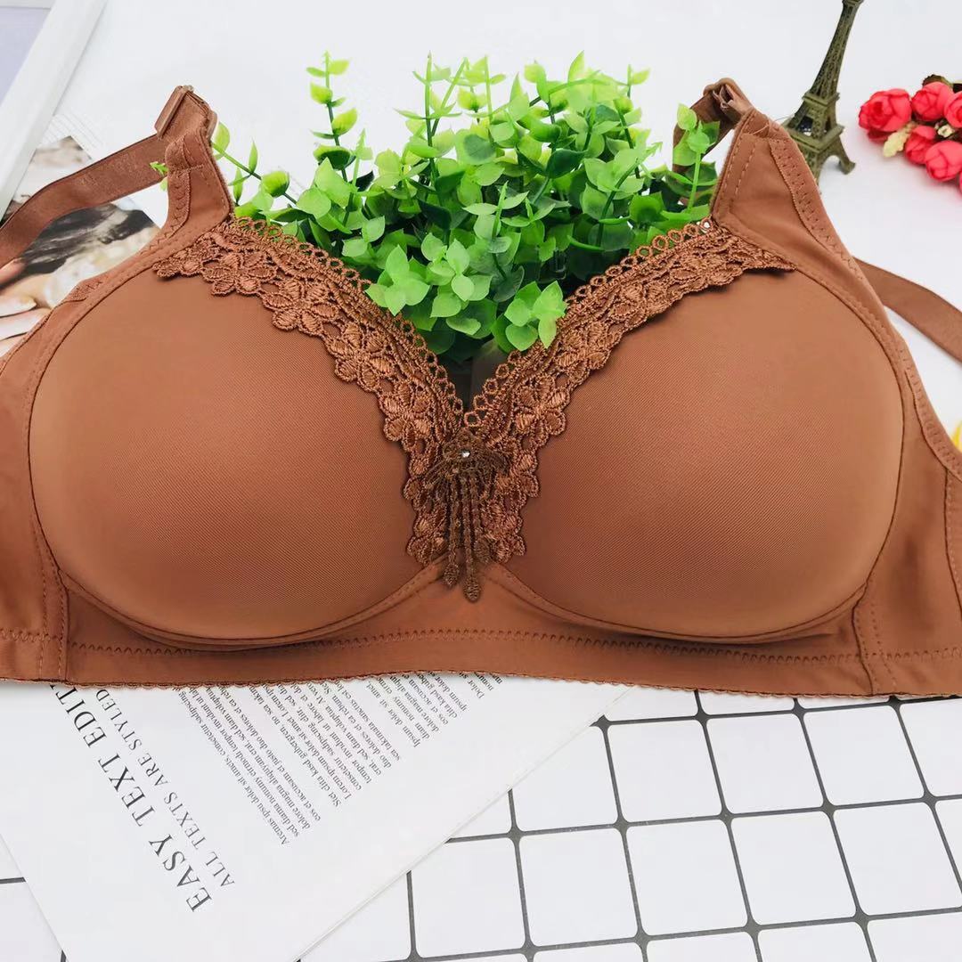 新款外境专外贸专供大码文胸44码女士加肥胸罩绣花大杯罩薄款c杯