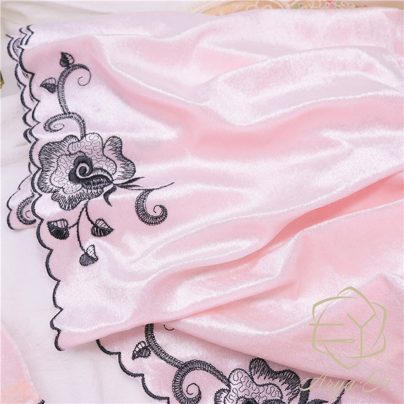 ins韩版植绒刺绣花边布料蝴蝶结手工制作diy儿童发夹材料发饰配件