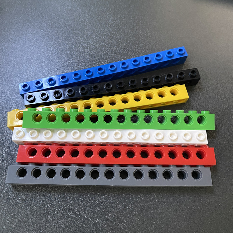 兼容乐高小颗粒积木3700配件零件科技教育益智教具1x2带1孔凸点梁