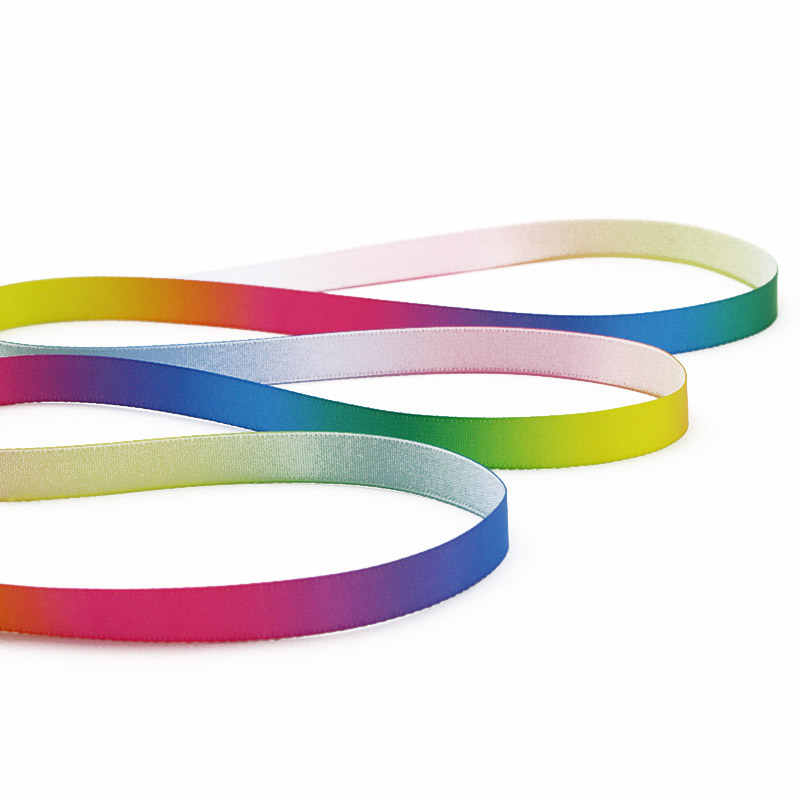 10mm/20mm渐变印花织带 彩虹丝带手工diy服装头饰发饰蝴蝶结材料