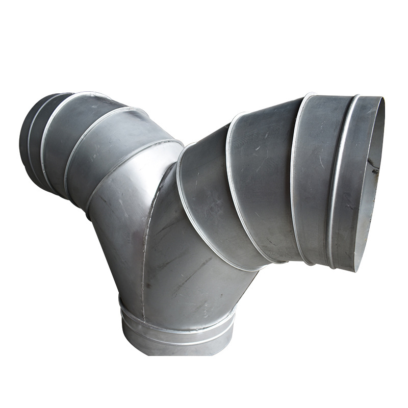 通风排气管厂家定制异径人字三通管道接头 镀锌风管三通焊接接头