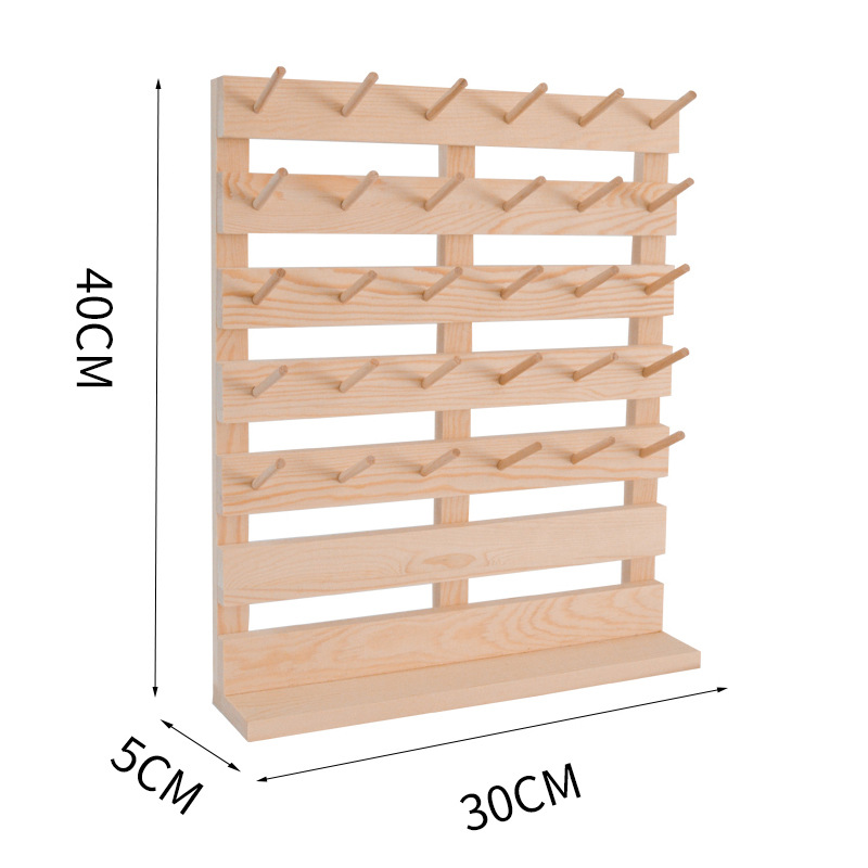 Cross-Border 120 Spool Wooden Folding Wire Frame Sewing Machine Wax Line Thread Shuttle Storage Rack Thread Rac