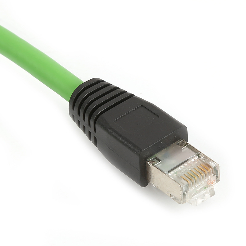 直销高柔以太网线m12转rj45针式4芯d型编码公头传感器线缆可订制