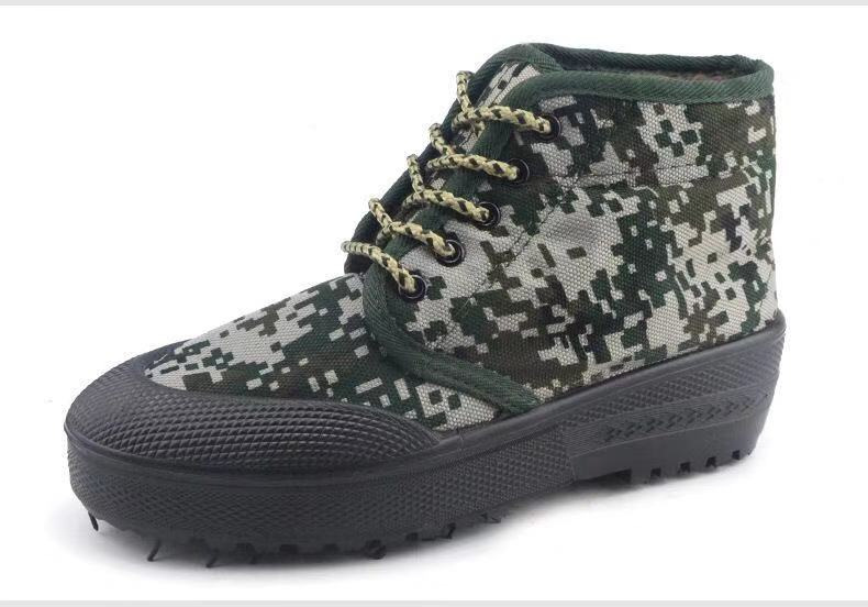 解放鞋工地耐穿男女工作劳保加厚加绒作训鞋丛林迷彩棉鞋胶劳保鞋