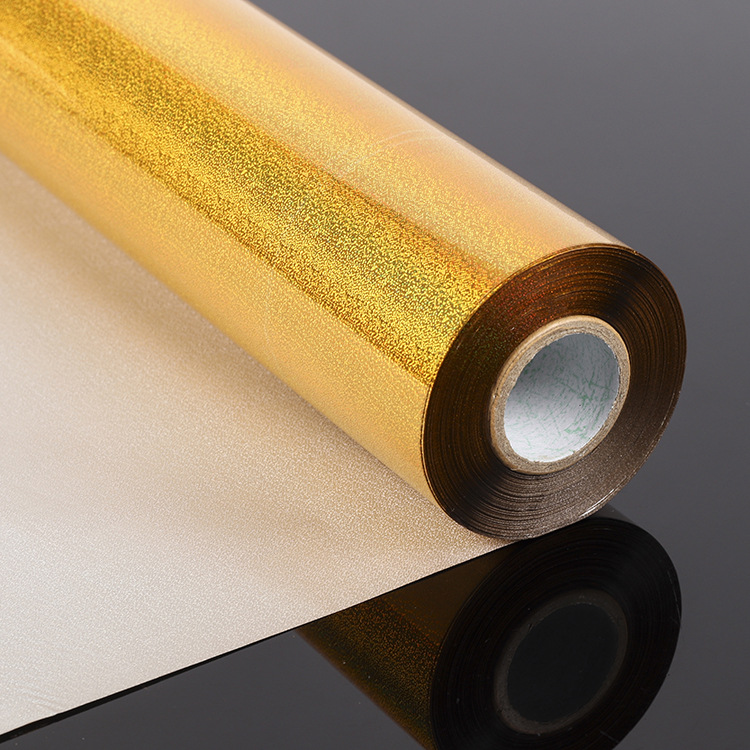 厂家直销 电化铝烫金纸镭射彩色系列 热转印烫金材料可定制印logo