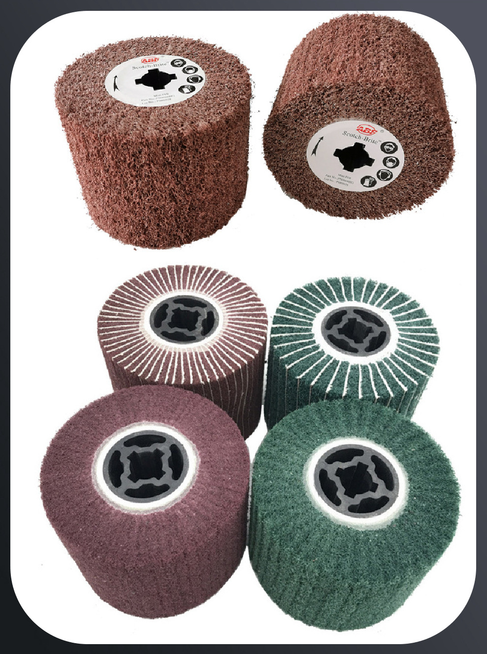 全砂布拉丝轮不锈钢抛光十字槽千叶轮砂布抛光轮三菱不锈钢拉丝轮