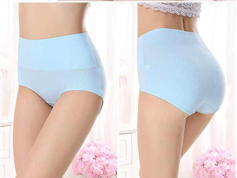 Manufacturer Direct Wholesale Women's Underpants 95 Cotton Underwear Women's Cotton Fabric Briefs High Waist Pure Color Underwear