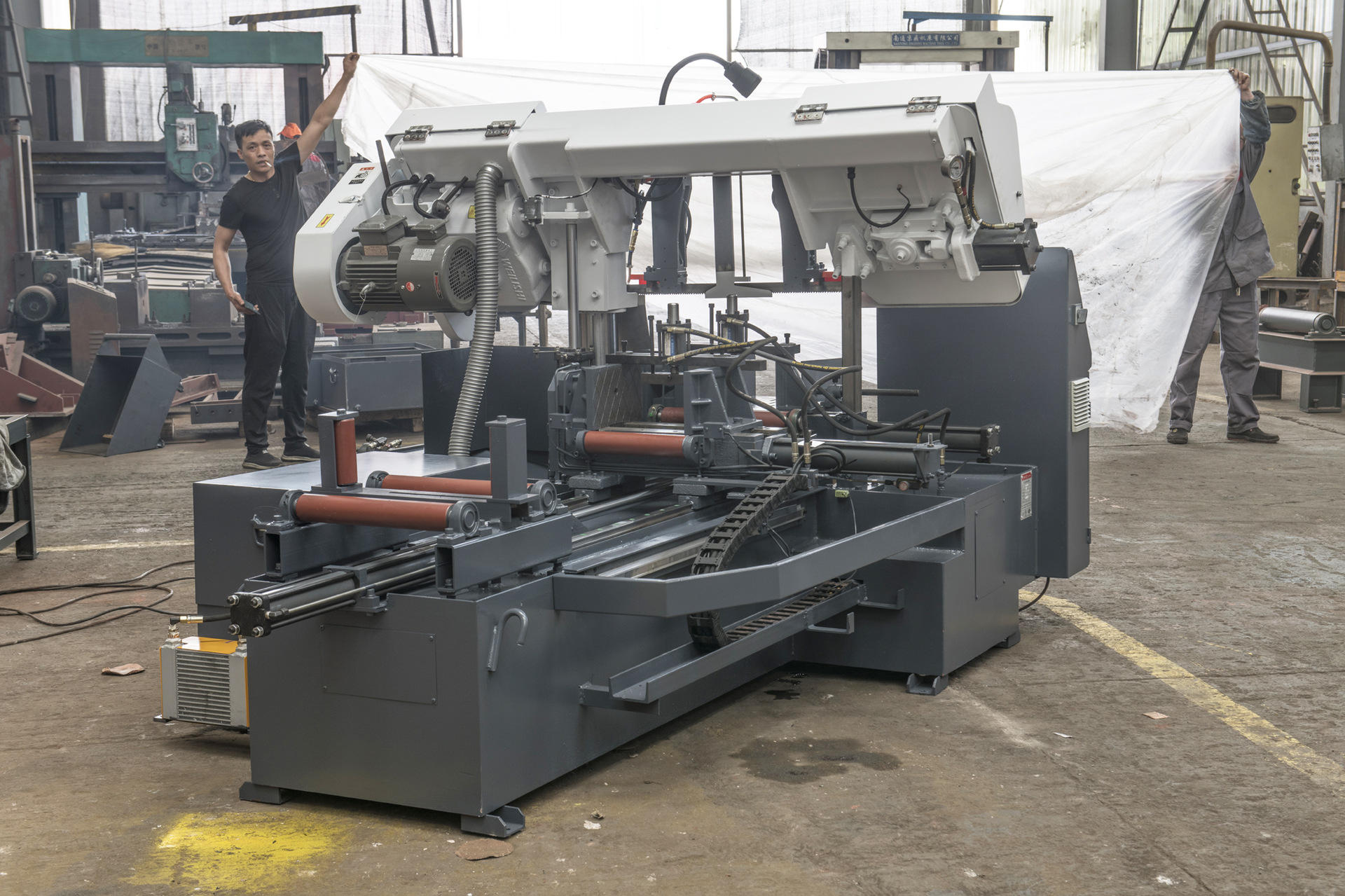 威力士b33数控全自动 带锯床高速智能带锯床液压带锯床双柱带锯床