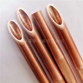 冷油器翅片铜管散热管螺纹波纹管轧牙滚牙挑丝车丝高效铜管冷却管