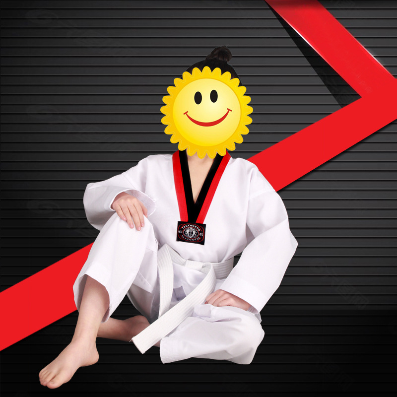 工厂直销跆拳道服春夏短袖长袖全棉涤棉男女儿童练功服跆拳道服装