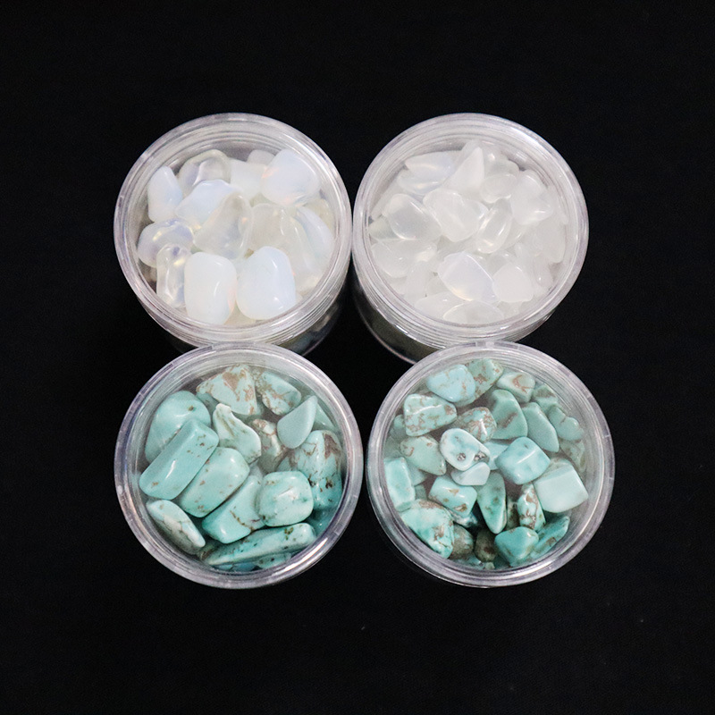 爆款仿绿松石蛋白石碎石鱼缸花盆微景观耗材 diy水晶滴胶填充材料