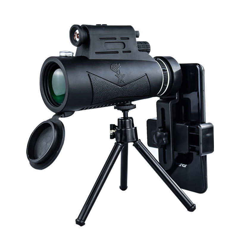 单筒望远镜12x50高倍高清夜间带激光电灯微光夜视望眼镜光学仪器