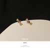 Europe and America lovely candy violet zircon Ear bones ins personality A small minority Sense of design No pierced ears Earrings Europe and America lovely candy violet zircon Ear bones ins personality A small minority Sense of design No pierced ears Earrings