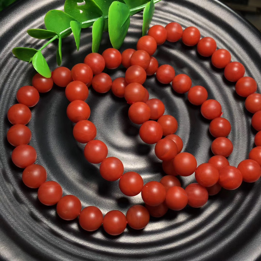 天然保山南红手链 南红玛瑙单圈手链手串 亚光南红手链 厂家直销