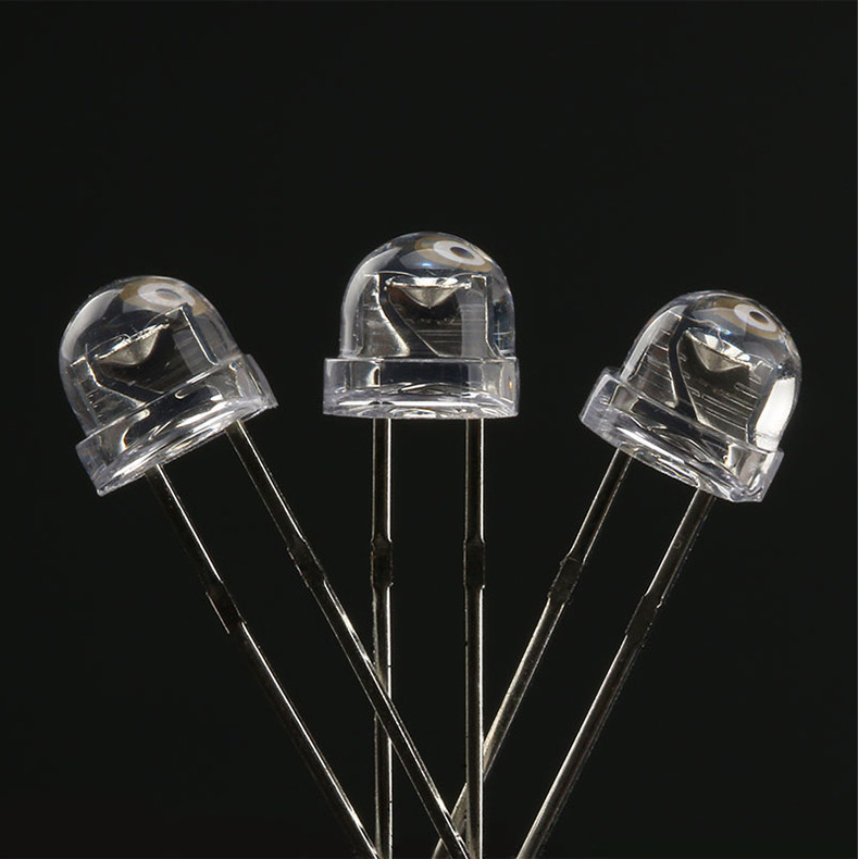 5mm草帽白发翠绿 直插f5草帽高亮绿光插件长脚短脚 led发光二极管